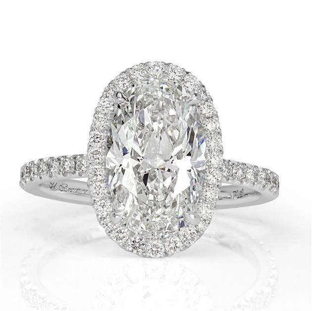 Luxury Ring Oval Cut Full of Diamonds