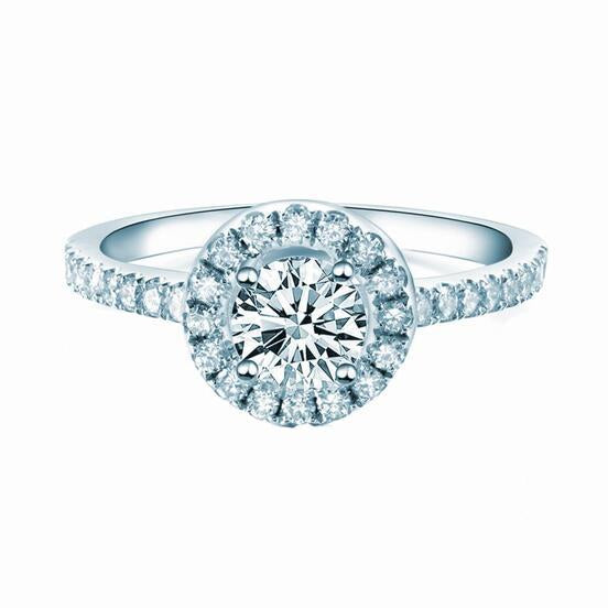 Four Prong Round CVD Diamond Ring