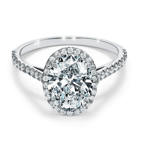 2ct Four Prong Oval CVD Diamond Ring