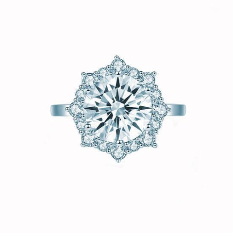 Fashionable Flower Shape CVD Diamond Ring(3CT)