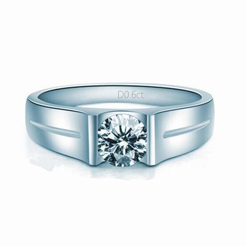 0.6ct Simple Engagement CVD Diamond Ring for men