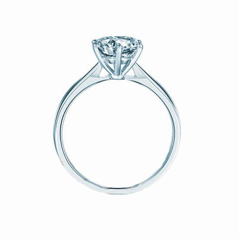 Six Prong Hollow Shape CVD Diamond Ring