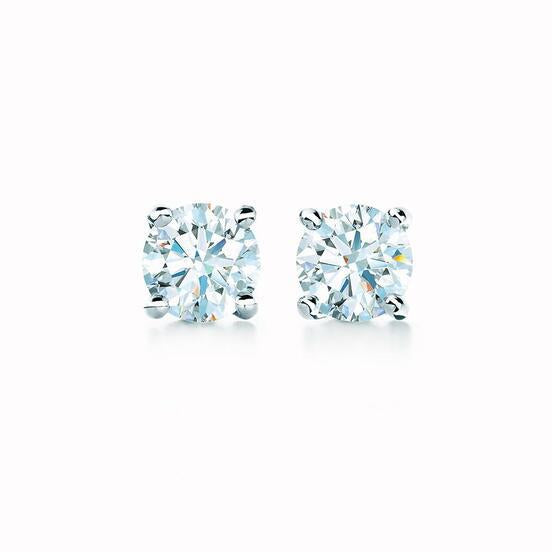 Four Prong Setting CVD Diamond Earrings