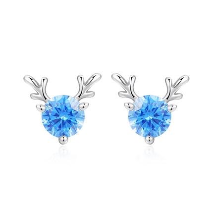 Christmas Elegant Antlers CVD Diamond Earrings