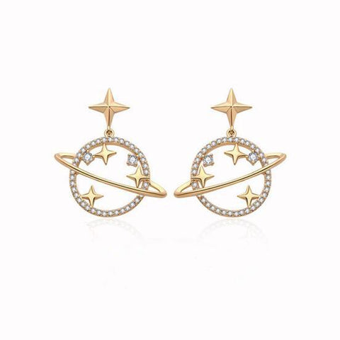 Fantastic Unique Universe and Stars Earrings