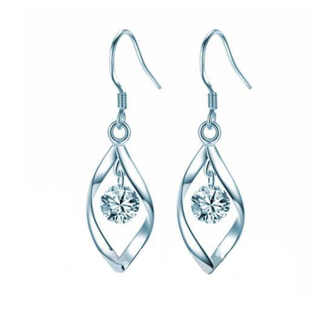 New Arrivial Twisted Space Diamond Earrings