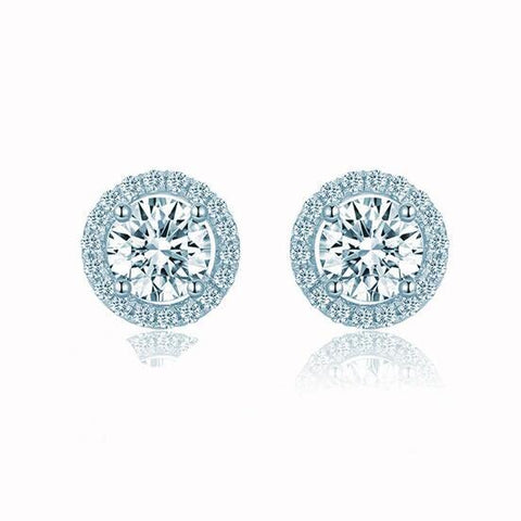 Four Prong Round Belle Dame Earrings