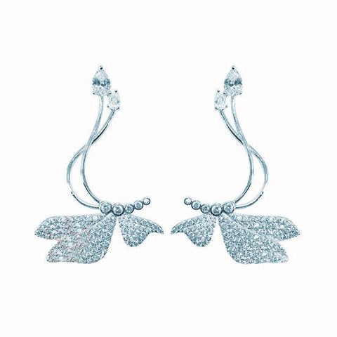 Beautiful Butterfly Sparkling CVD Diamond Earrings