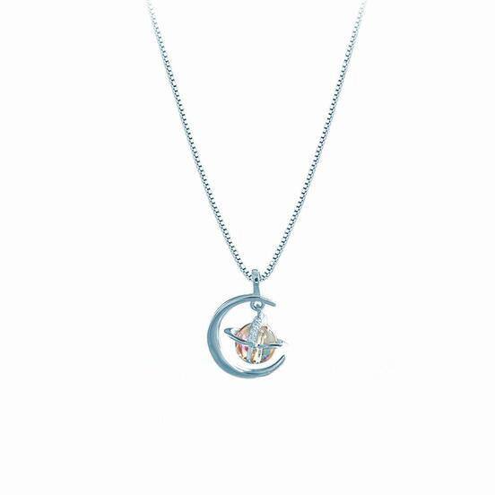 Special Designed Moon and Planet Shiny Necklace