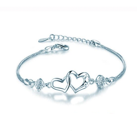 Connected Hearts CVD Diamond Bracelet