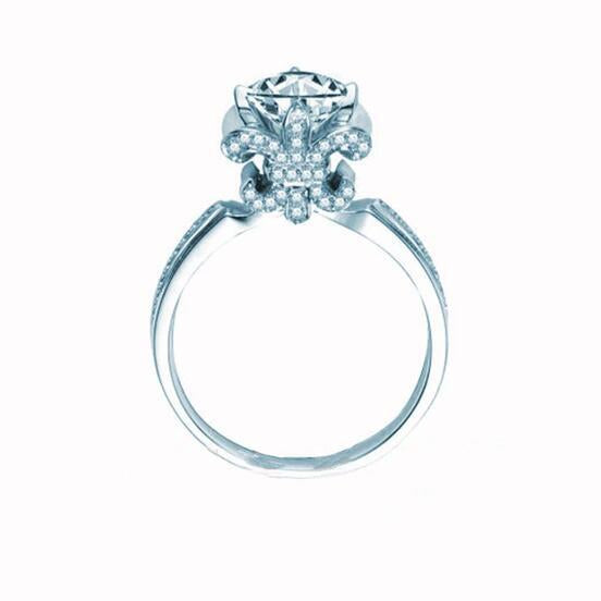 Iris Bud Shape Setting Moissanite Ring