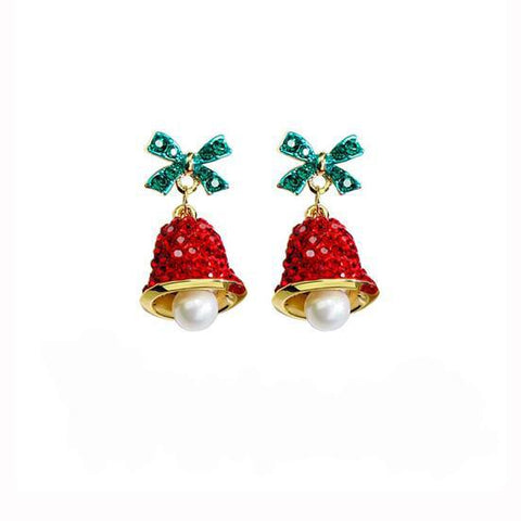 Christmas Elegant and Chic Red Bell Earrings