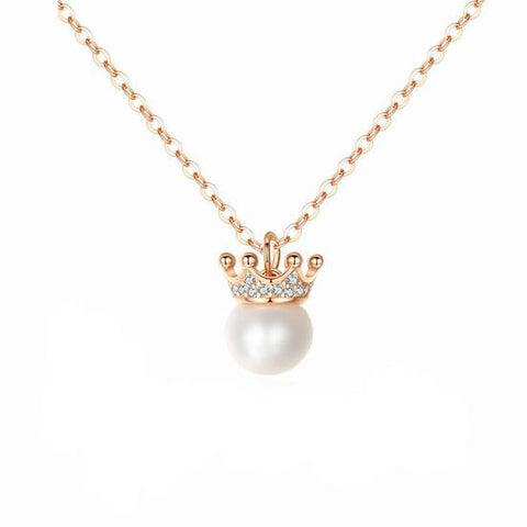 Light Luxury Elegant Crown Pearl Necklace