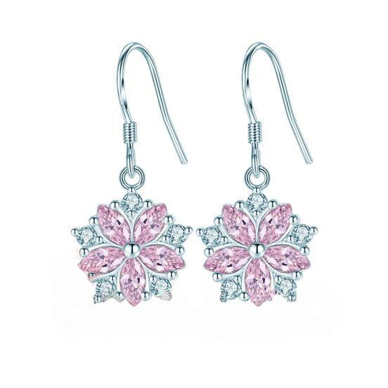 Crystal Snowflake CVD Diamond Earrings