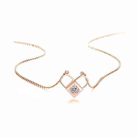 Rotatable Three Kinds of Style Convertible Lock Necklace