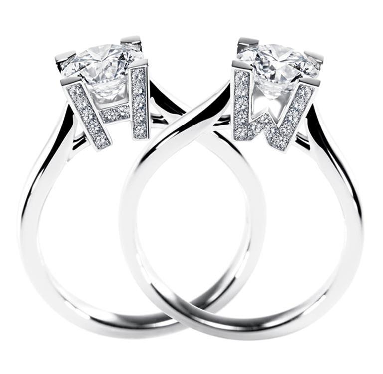Round Brilliant Moissanite Micropavé Ring