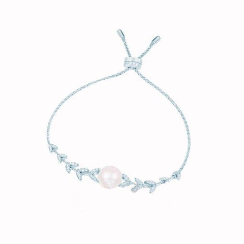 Petals Set with CVD Diamond and Pearl Bracelet
