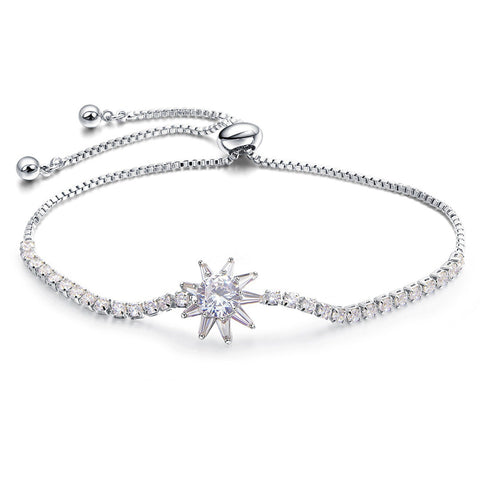 Sun-shaped Fashionable Simple Diamond Bracelet