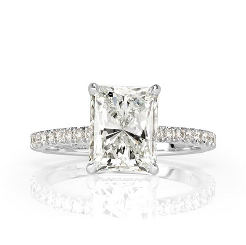 Radiant Cut CVD Diamond Engagement Ring