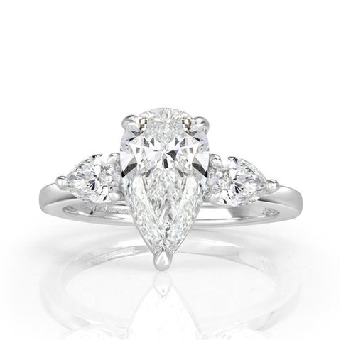 Pear Shaped Diamond Engagement Ring