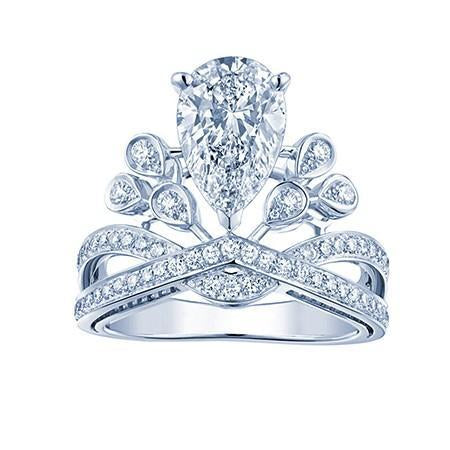 Handmade Crown  CVD Diamond Ring