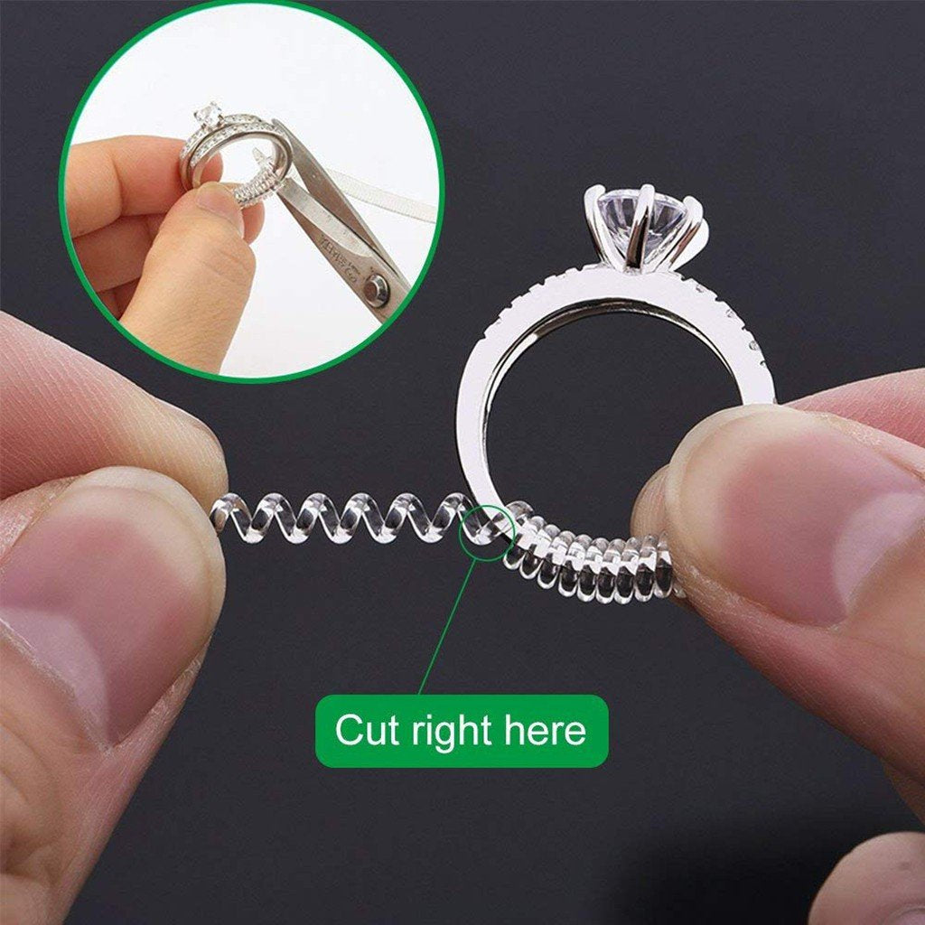 Invisible Transparent Spiral Cord Ring Adjuster