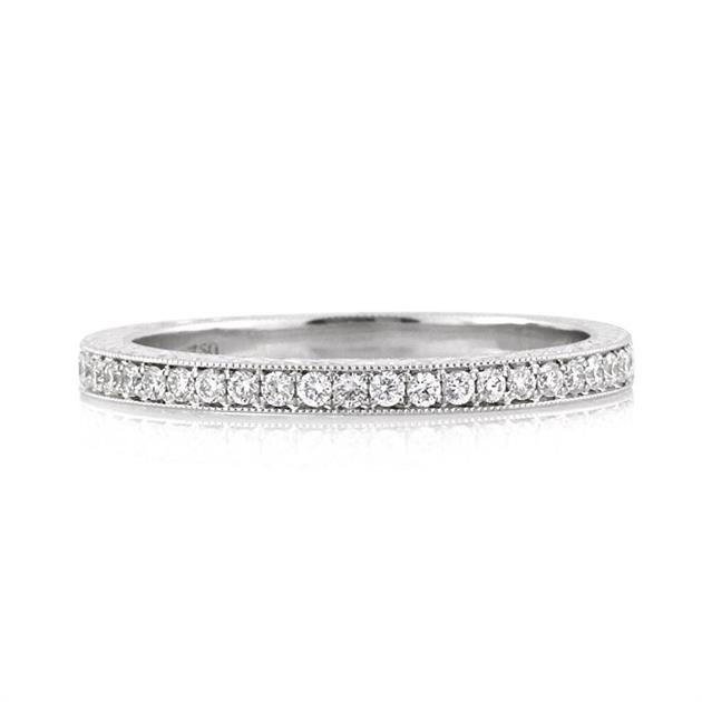 Round Brilliant Cut CVD Diamond Pavé Wedding ring