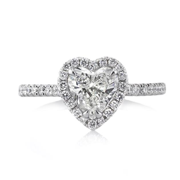 Heart Shaped CVD Diamond Engagement Ring