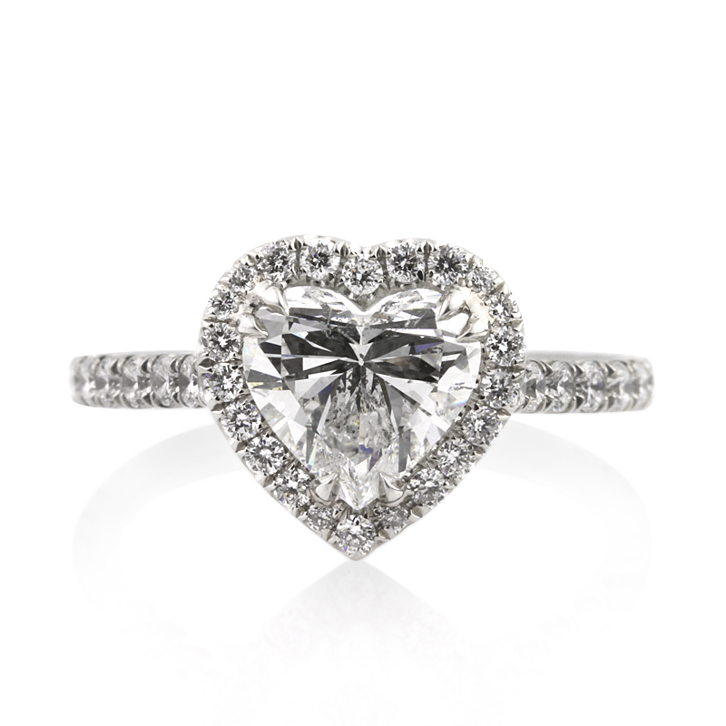 Heart Shaped CVD Diamond Engagement Ring