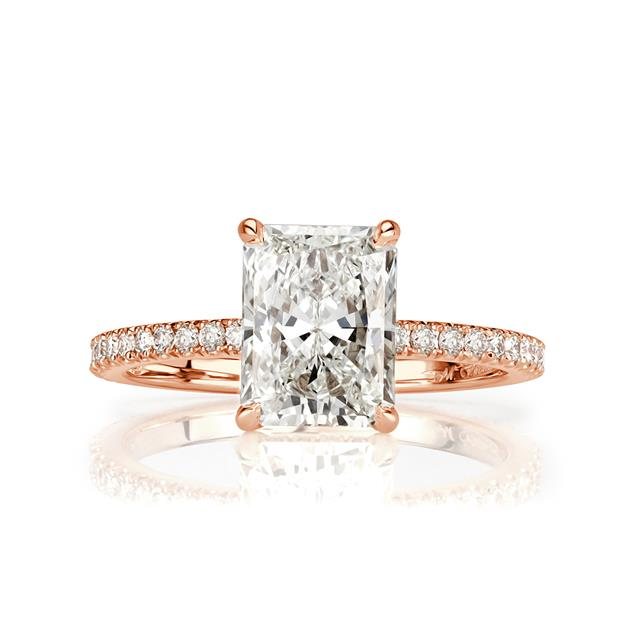 Radiant Cut CVD Diamond Engagement Ring