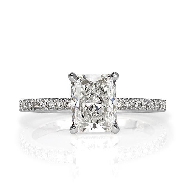 Radiant Cut CVD Diamond Engagement Ring