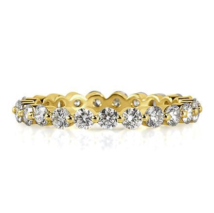 Round Brilliant Cut Diamond Eternity Band in 18k Yellow Gold