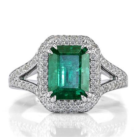 Emerald Cut Emerald Engagement Ring