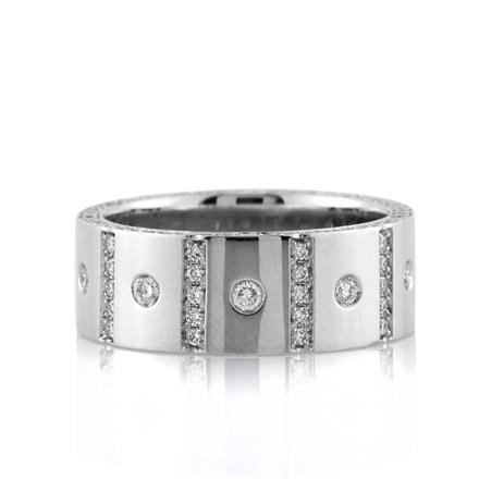 Men's  Round Brilliant Cut Diamond Wedding Band