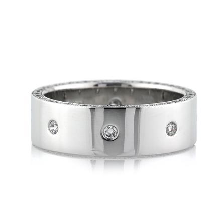 Men's  Round Brilliant Cut Diamond Wedding Band