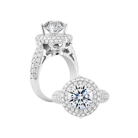 Cupid Eight Heart Eight Arrows Diamond Cut Wedding Ring
