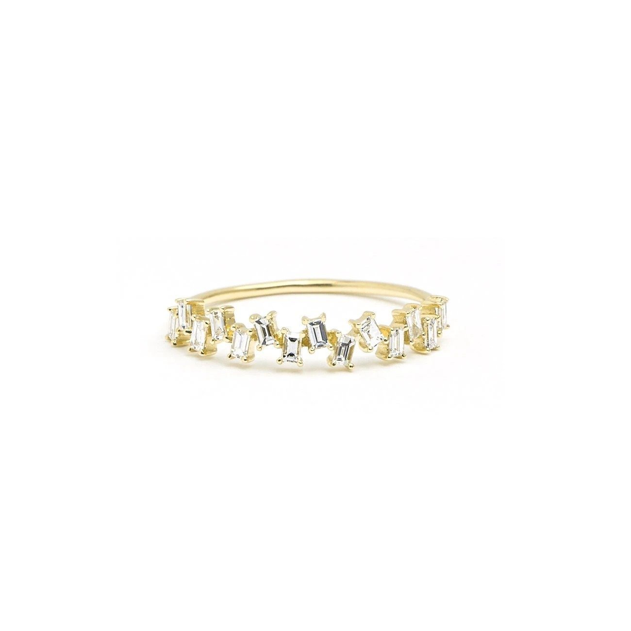 OFFSET BAGUETTE DIAMOND RING