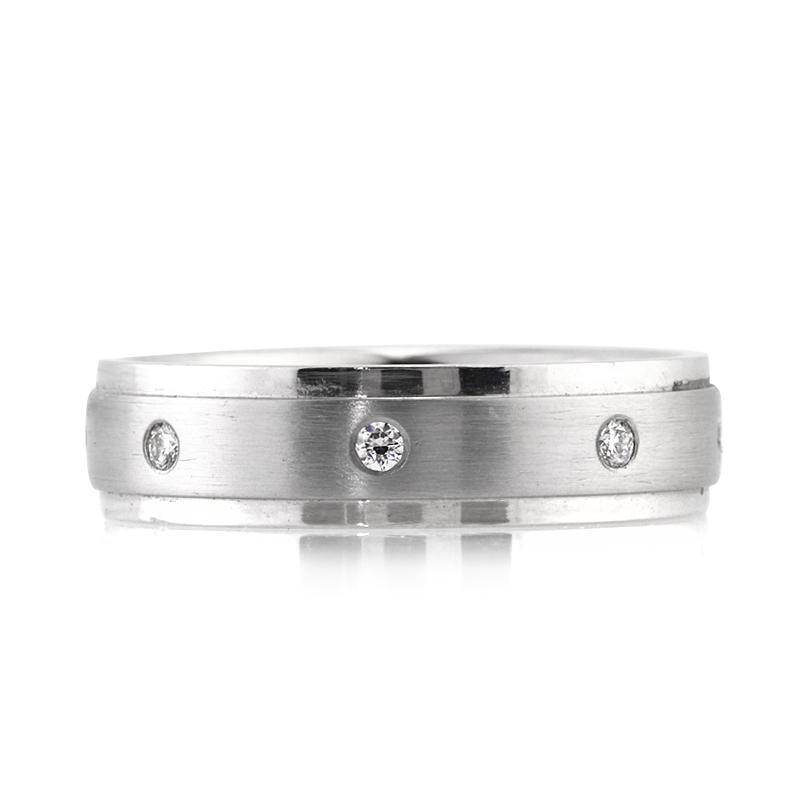 Round Brilliant Cut Diamond Men's Wedding Band