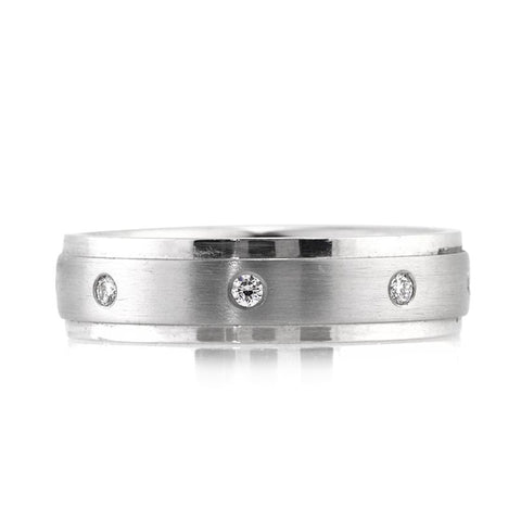 Round Brilliant Cut Diamond Men's Wedding Band
