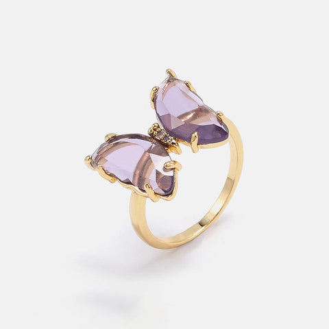 Crystal Butterfly Ring