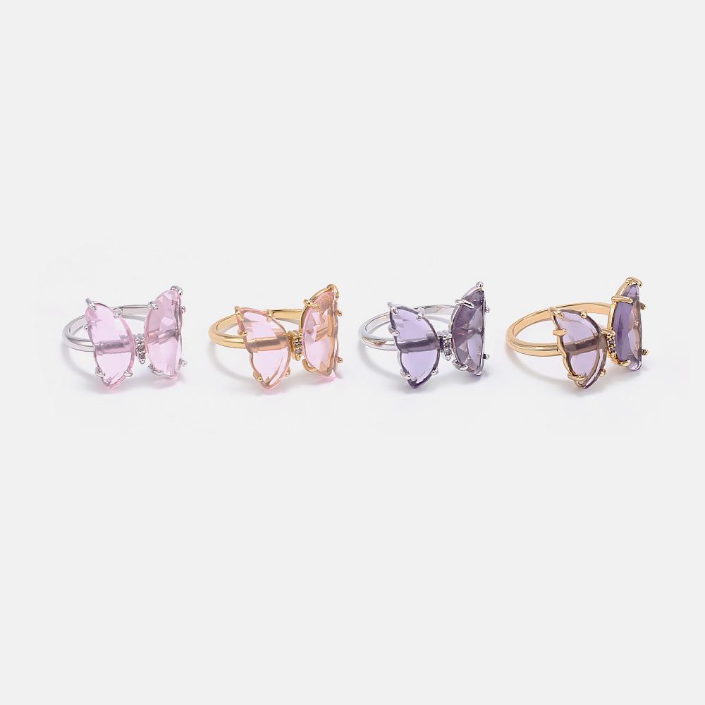 Crystal Butterfly Ring