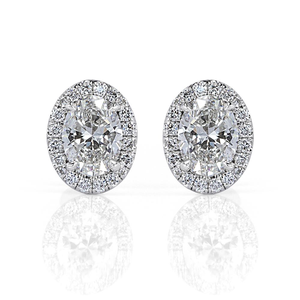 Oval Cut Diamond Earrings