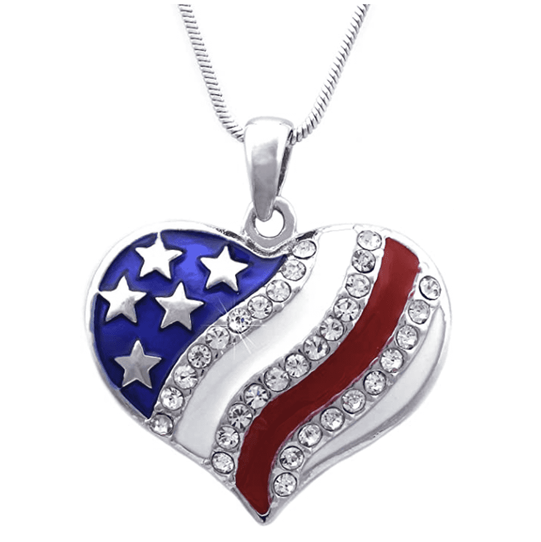 I LOVE MY COUNTRY USA NECKLACE