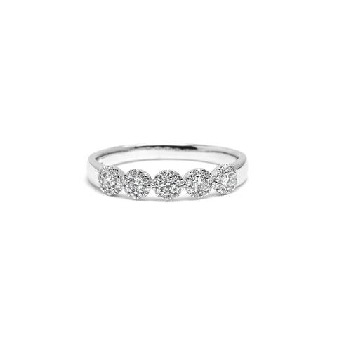 PETITE ALEXIS 5-STONE HALO RING