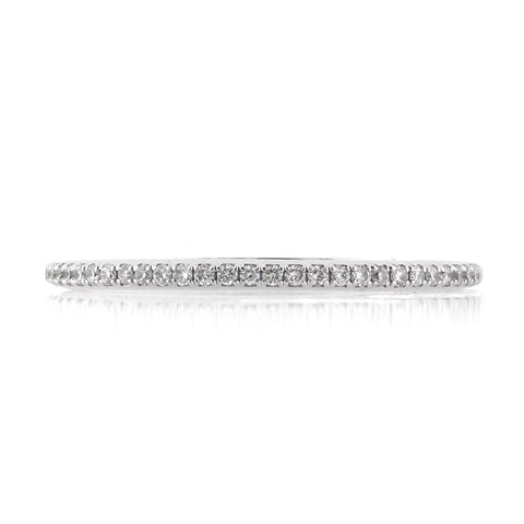 Round Brilliant Cut Diamond Micropave Wedding Band