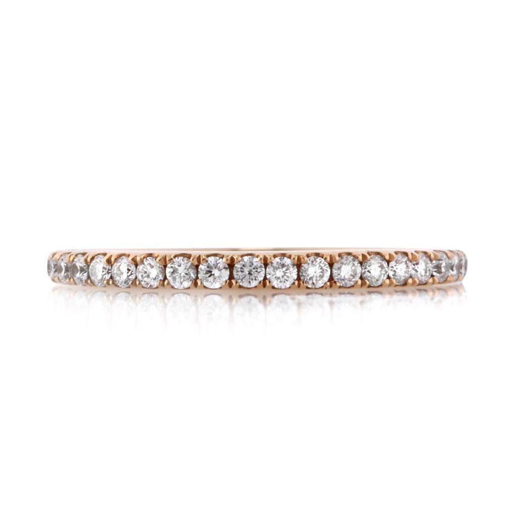 Round Brilliant Cut Diamond Micropave Wedding Band