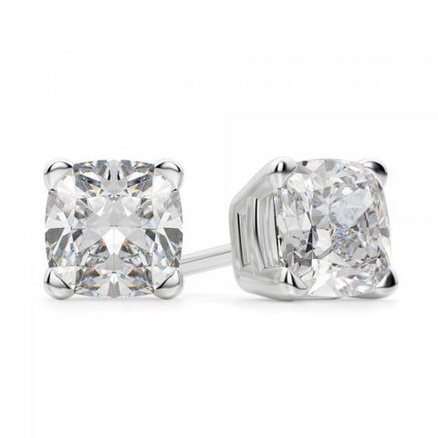 Cushion Cut Stud Earrings