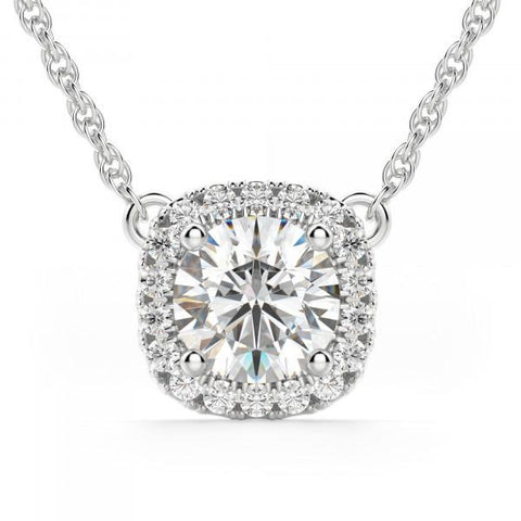 Round Brilliant Cut Diamond Necklace