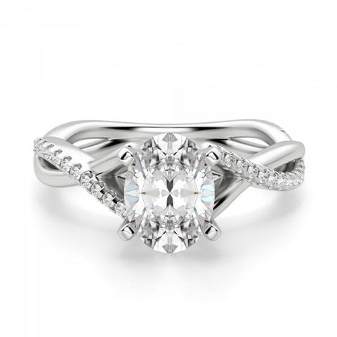 Oval Brilliant Cut Diamond Engagement Ring