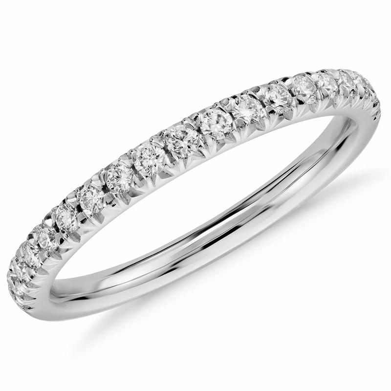 Half Round 19 CVD Diamonds Row Drill Ring